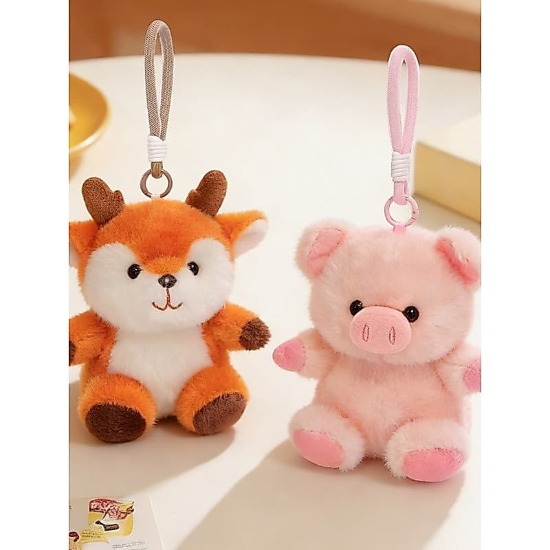 Bonito bonito fragrância raposa leitão boneca de pelúcia chaveiro saco pingente série cura descompressão coisas fofas