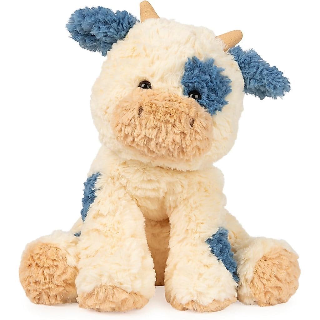 GUND Cozys Collection, Pelúcia de Vaca para Idades a Partir de 1 Ano, Creme/Azul, 10 polegadas