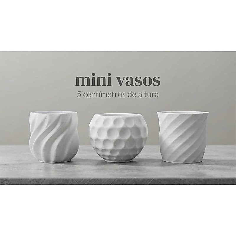 Kit mini vasos decorativos - branco