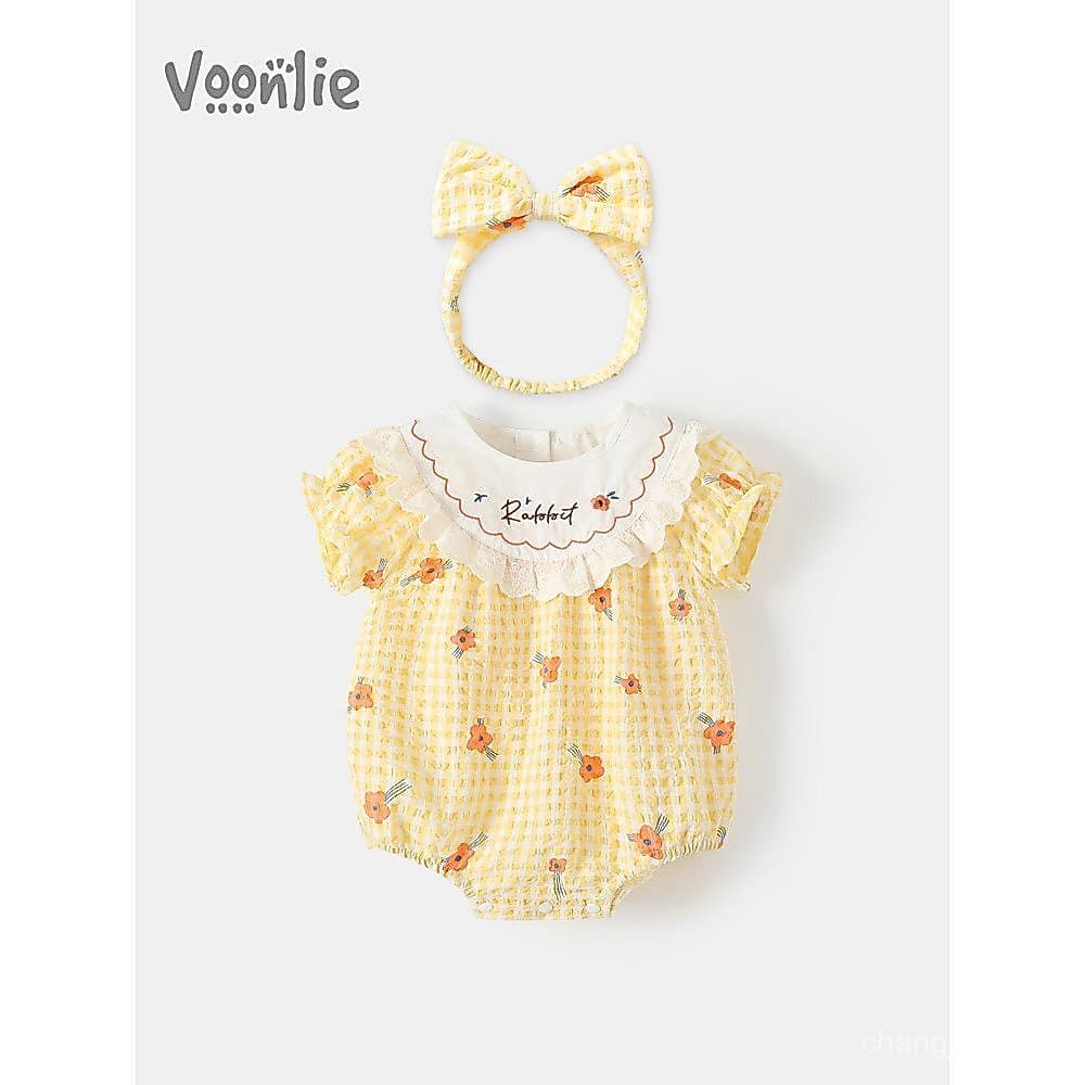 Novas roupas de bebê Fanlie, conjunto de verão para recém-nascidos, macacão para meninas, roupa de peça única para celeb