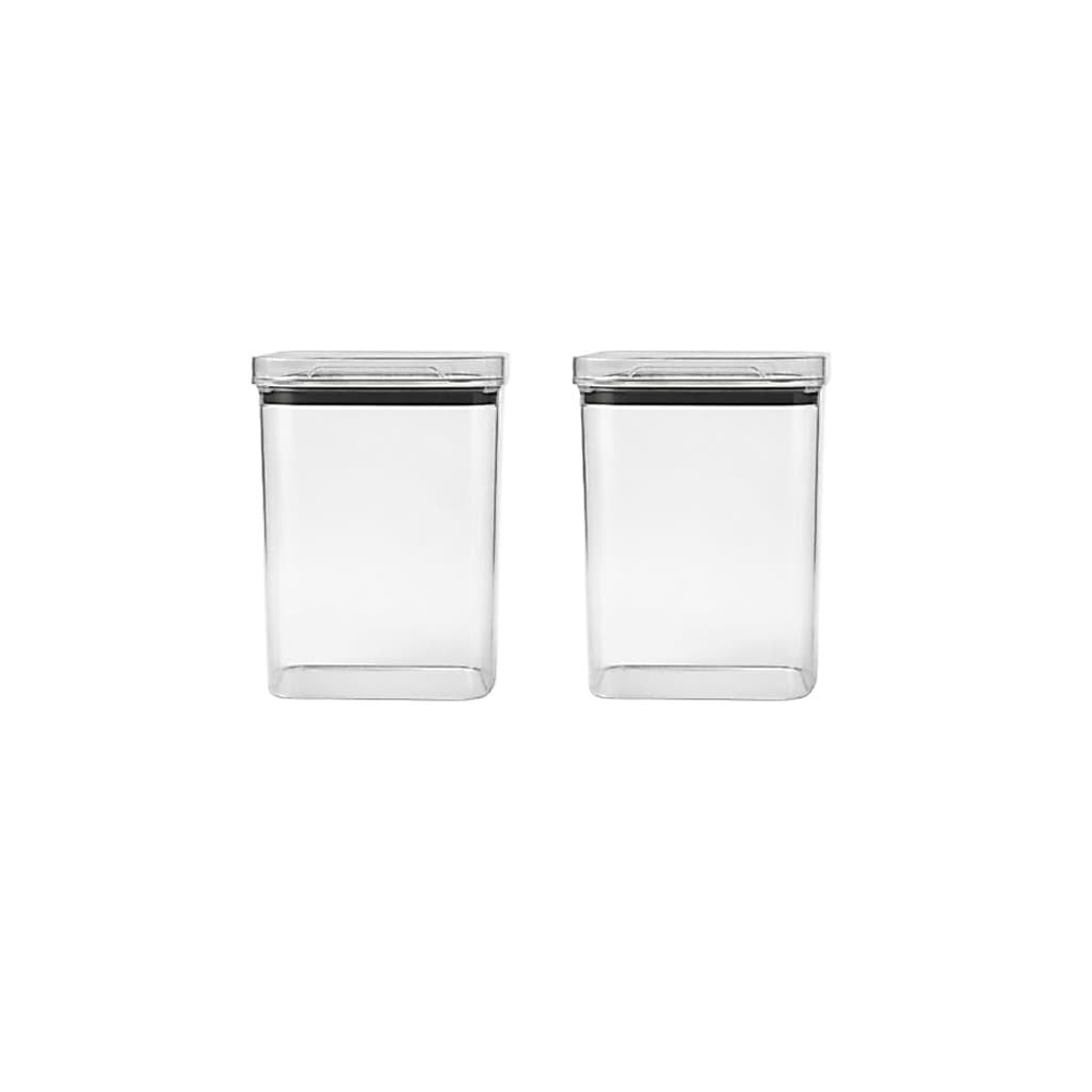 Kit 2 Unidades Potes Quadrados 1000ML Condimentos/Alimento/Cozinha