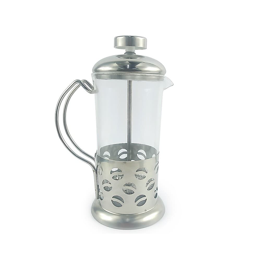 Cafeteira Prensa Francesa Cremeira 350ml De Vidro e Aço Inox Para Café Chá Livon Coffee Luxo
