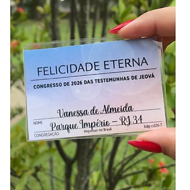💜Crachá para congresso com imã magnético/Lapela magnética congresso 2026