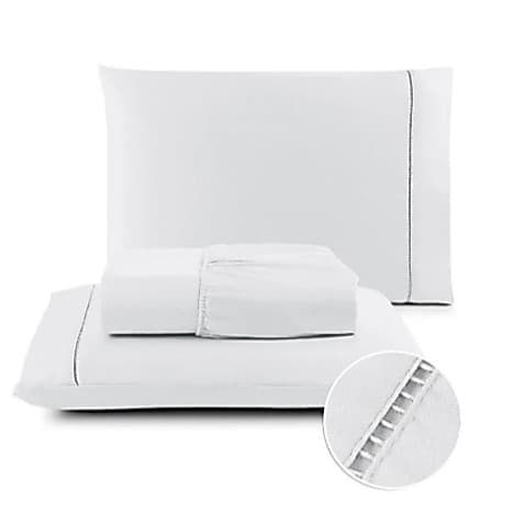 Jogo de Lençol 03 Peças 400 Fios Cama Solteiro Casal Queen King Micropercal Ponto Palito