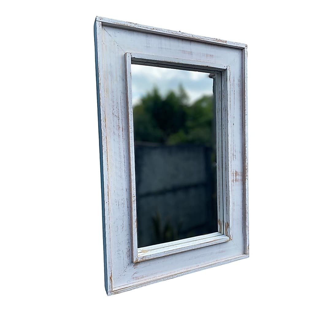 Espelho parede moldura madeira decoração corredores escritorios banheiro lavabo sitios fazendas bucolicos retro oferta