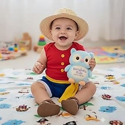 Fantasia Luffy One Piece Mesversário Bebê