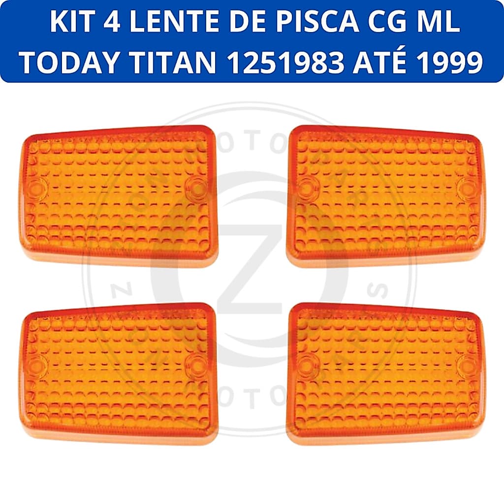 Lente de Pisca CG Today 125 ML / Turuna 1983 Até 1999 Ambar - Disponível nas opções com 1, 2 ou 4 unidades