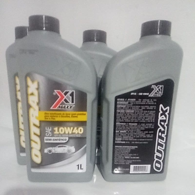 kit troca de óleo 4 litros 10W40 X1 Outrax semi sintético ( linha Renault )
