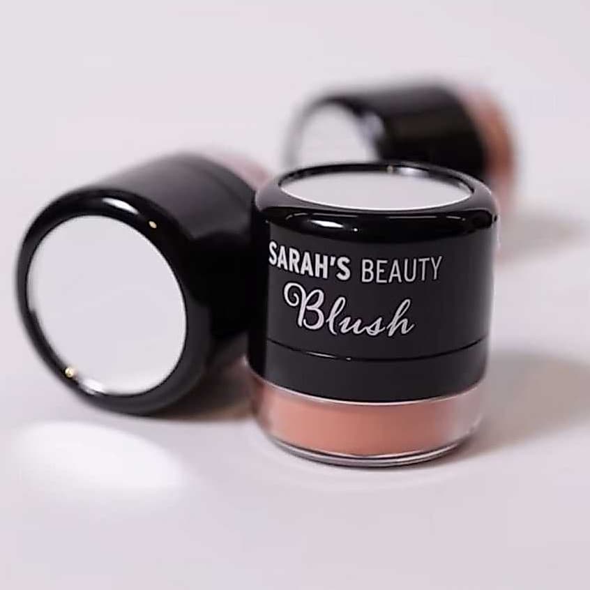 Blush com Aplicador Puff Embutido Sarah´s Beauty