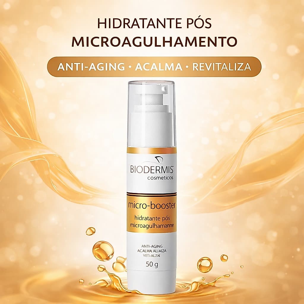 Creme Pós Microagulhamento Micro-Booster 50g Revitalizante Cicatrizante Anti-Aging Estimula Colágeno Biodermis