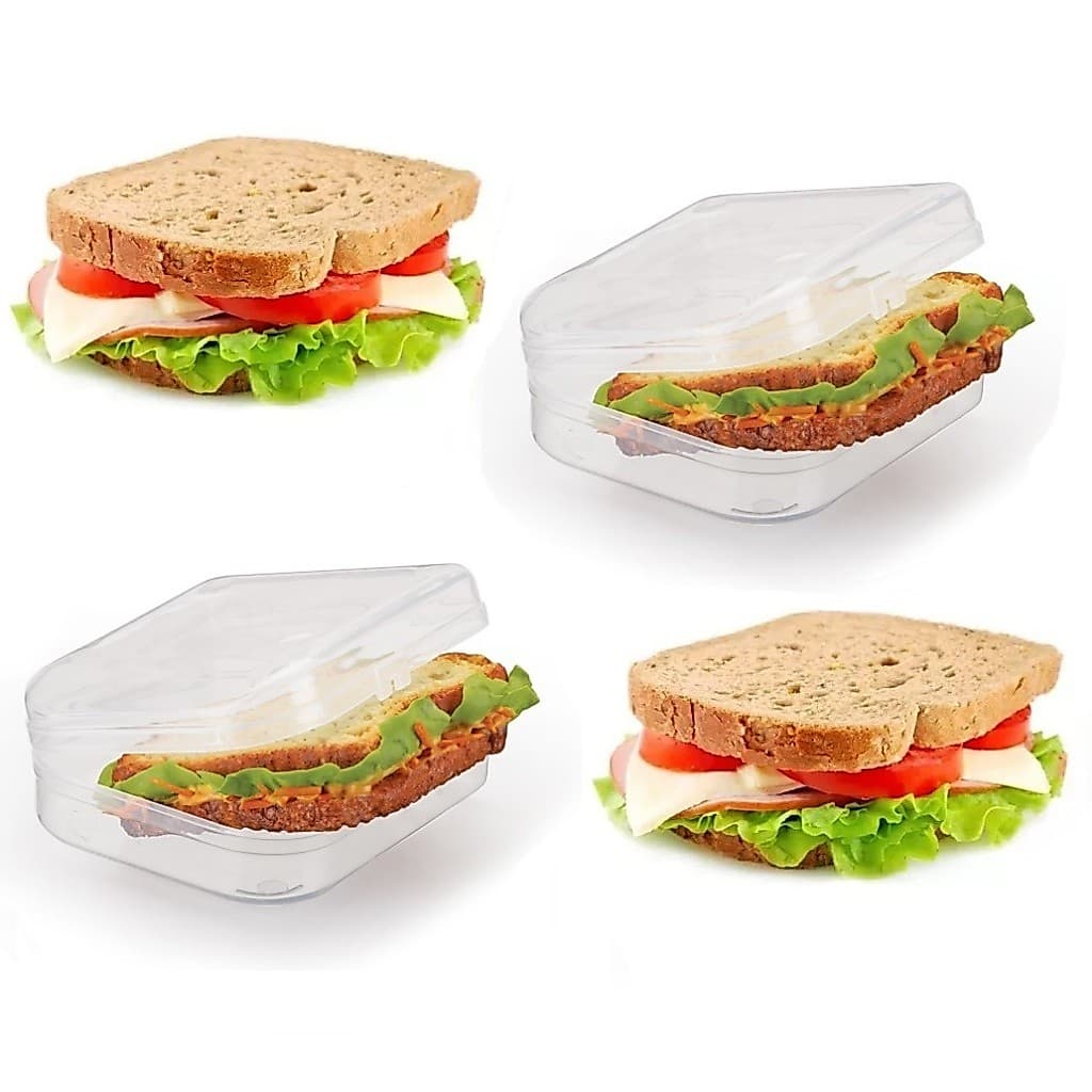 Porta Lanches Sanduíches Transparente Sanduicheira - Livre BPA