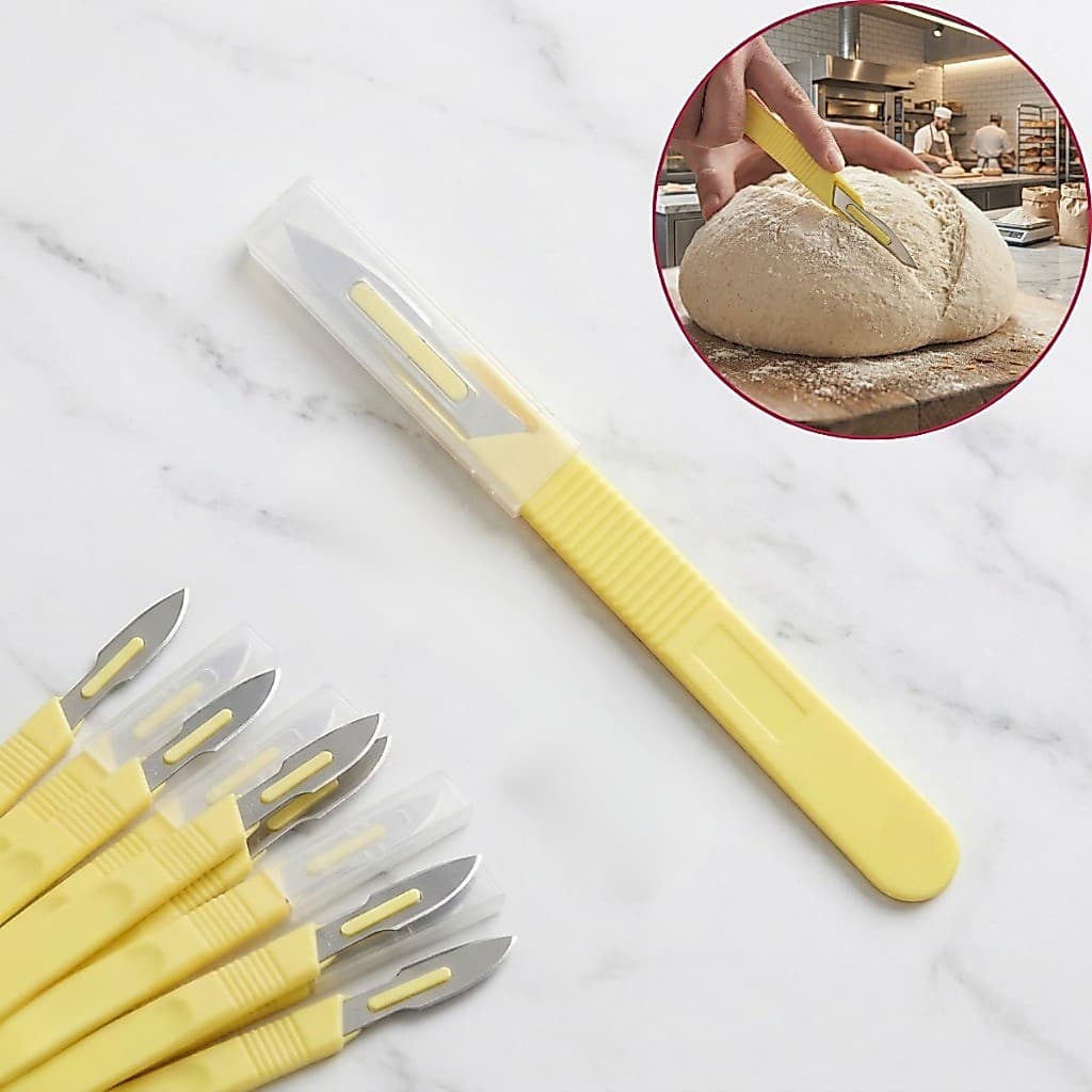 Kit 10 Cortador de Pestana Bisturi Pães Estilete Padaria Lâmina