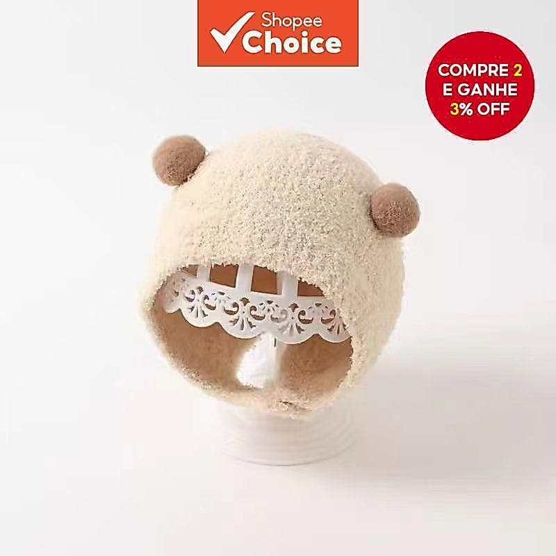 Chapéu Para Bebês Recém-Nascidos , De Malha De Inverno Com Aba De Orelha , Boné Quente De Larga 0-12 Meses , Infantil ,