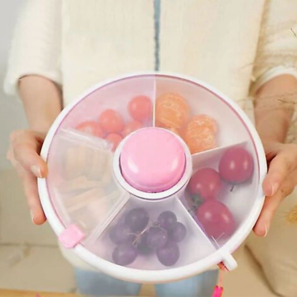 1 Pcs Recipiente Rotativo Para Lanches Portátil Com Caixas De Armazenamento À Prova De Vazamento Crianças Snack Spinner