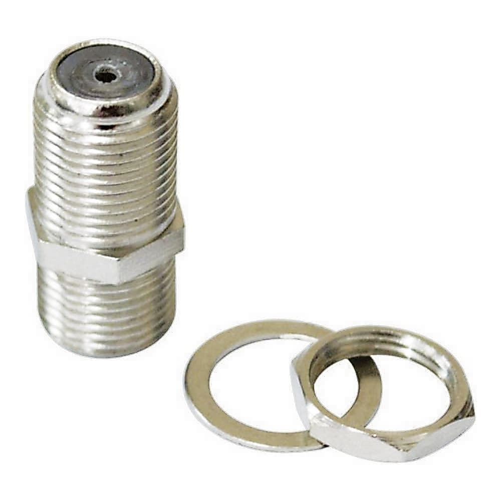 Emenda F Fêmea Com Porca E Arruela Conector Coaxial RG6 C/100 Peças