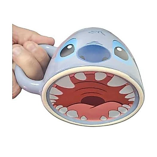 Caneca Stitch 450ml Boca Presente Decorativa Oficial Disney Linda