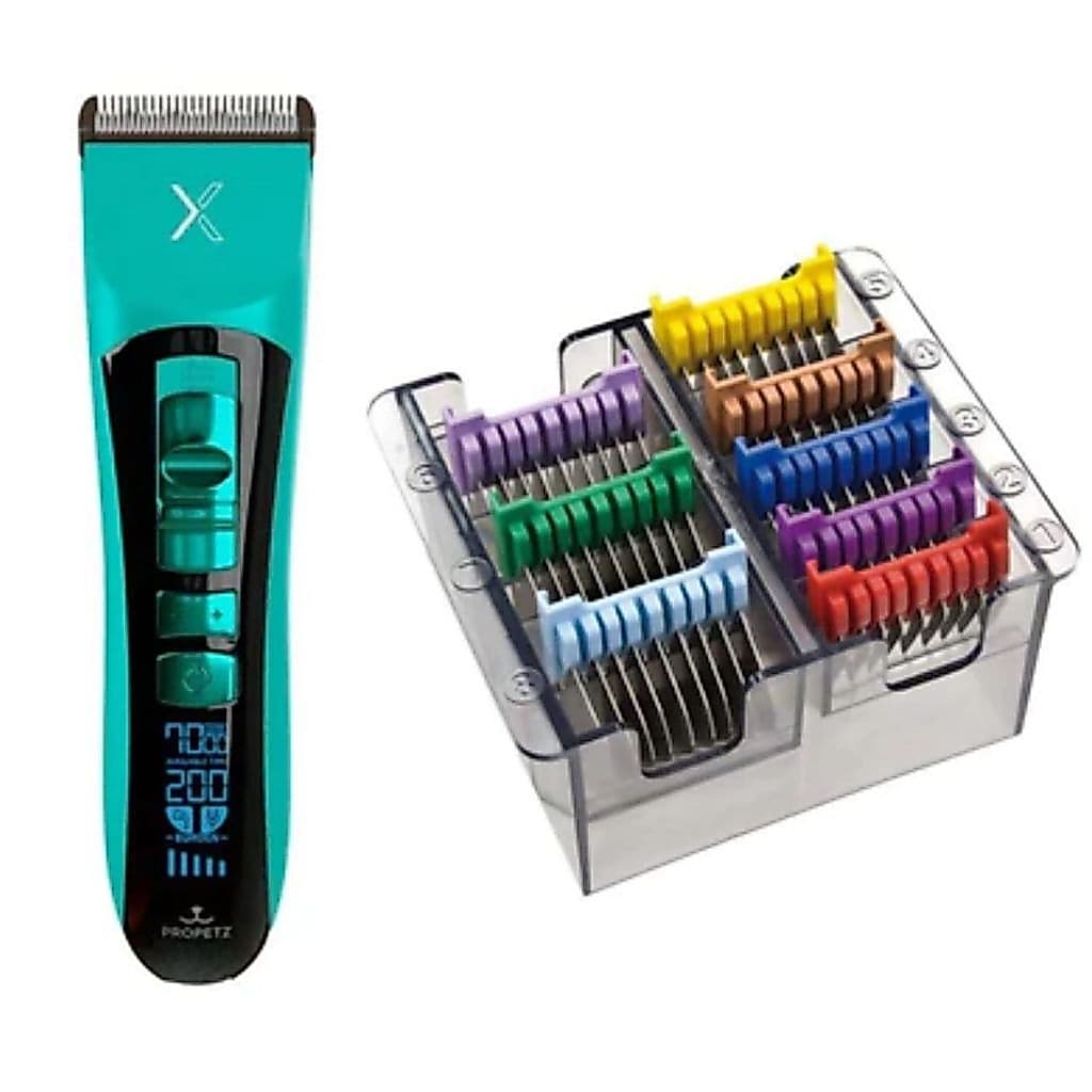 Máquina de Tosa PRO X Propetz + Adaptadores Pentes Lâminas Aço Banho Tosa Original