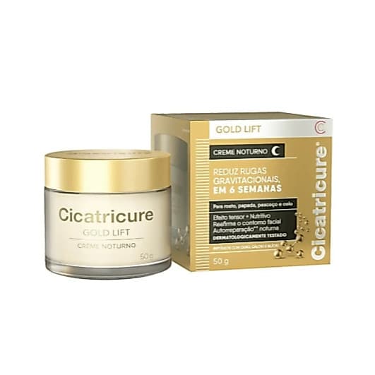 Creme Facial Gold Lift Noturno Reduz Rugas Cicatricure 50g