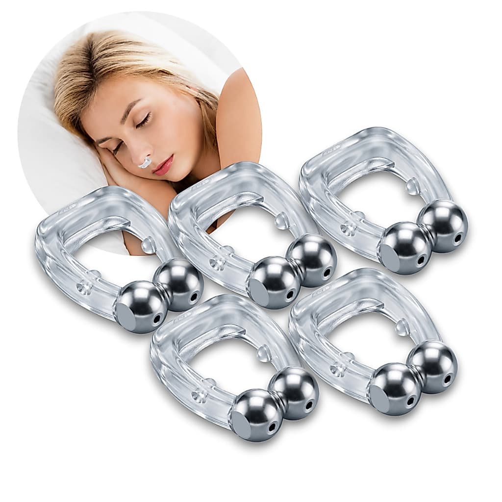 Kit 5 Und Aparelho Clipe Nasal Anti Ronco Magnético Apnéia Dilatador Nasal Sono Leve