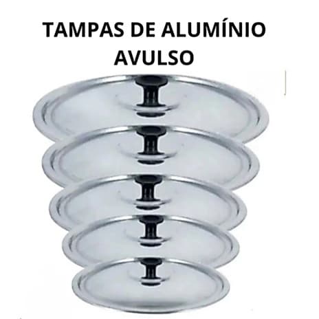 Tampas de Alumínio Avulsa para Panelas Caçarolas Polida