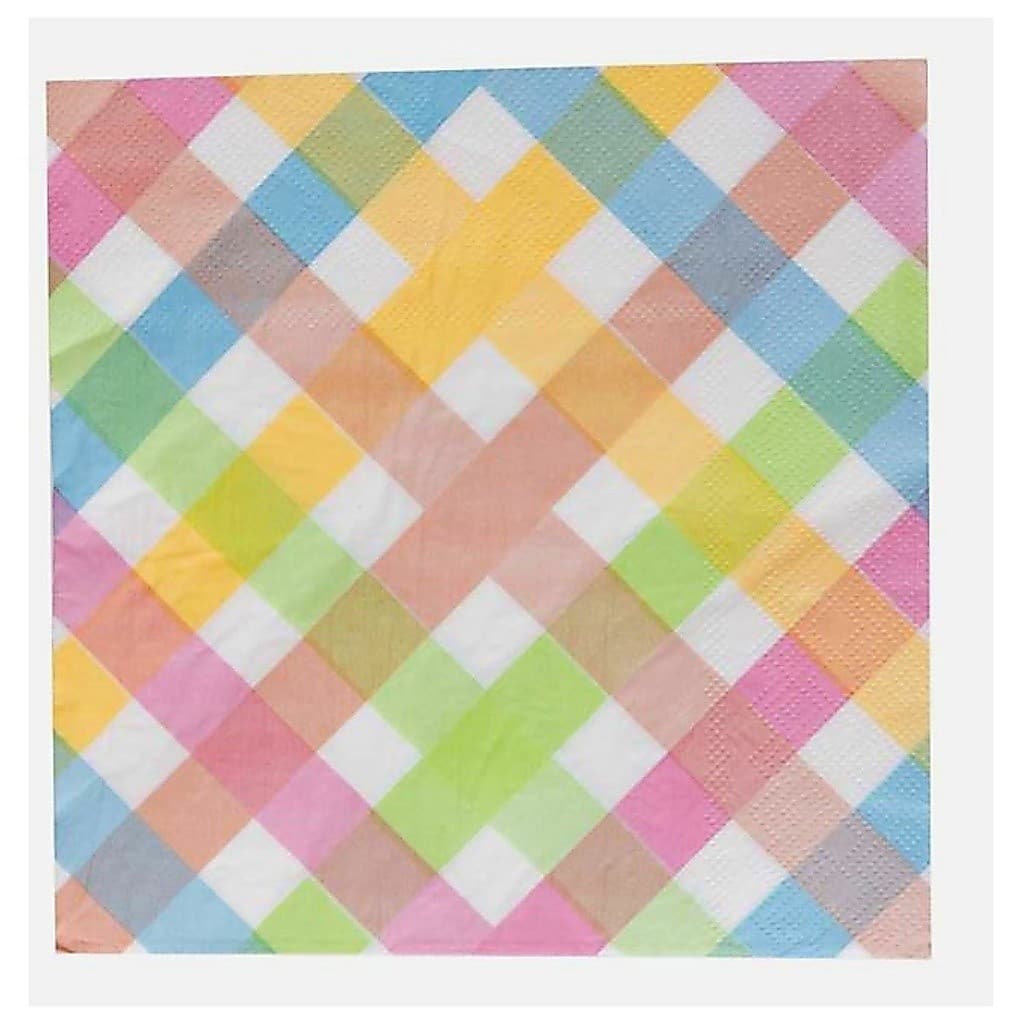Guardanapos De Papel Linha Luxo Xadrez 33X33cm - 20 Unid