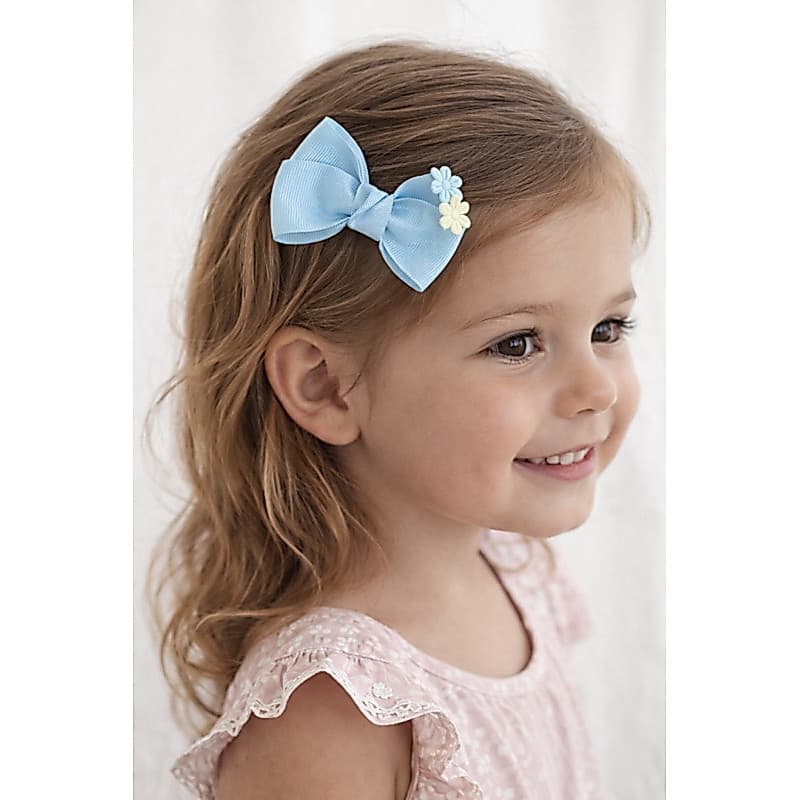 Kit 5 Laços Infantil Delicado com Flor | Bico de Pato