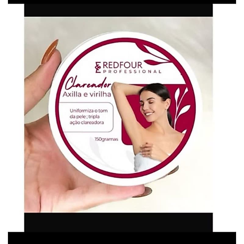 Creme Clareador Redfour 150mg Axilas e Virilha Rosa Mosqueta + Dolamina. kit 1 ou 2