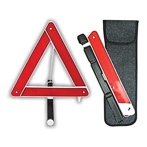 Triangulo De Segurança Sinalização Emergência Com Bolsa de Carpete Todos os Carros