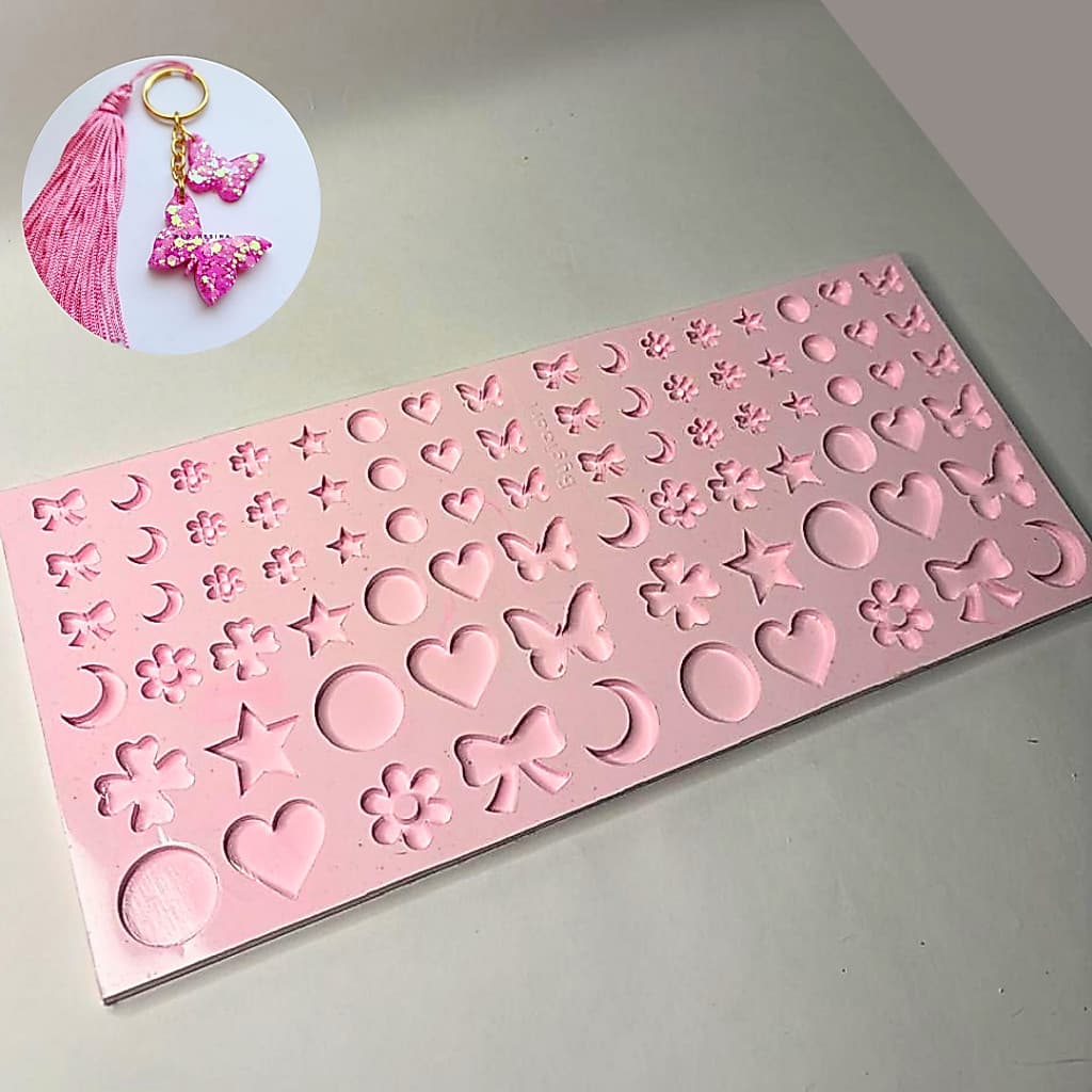 Molde silicone pingente charms fillers artesanato resina epóxi diy velas estrela coração borboleta