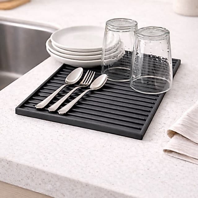 Escorredor de Louça Minimalista Compacto com Escoamento Lateral – Secador de Copos e Pratos