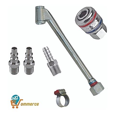 Kit Bico Encher Pneu Com Eng. Rápido + Espigão + 2 Pino +abç