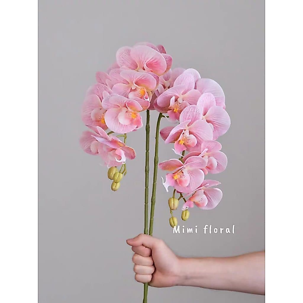 Instantâneo cabelo / 9 cabeças borboleta orquídea simulação de flores / alta sensibilidade luxo floral decoração
