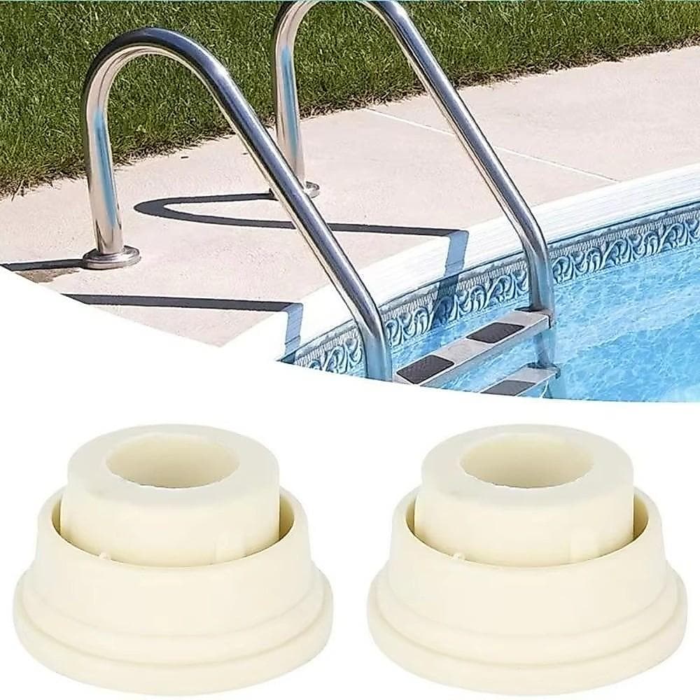 Tampas Dos Amortecedores Da Escada Piscina PEONYQ , Plugues De Borracha Branca Extremidade , Proteção De Segurança