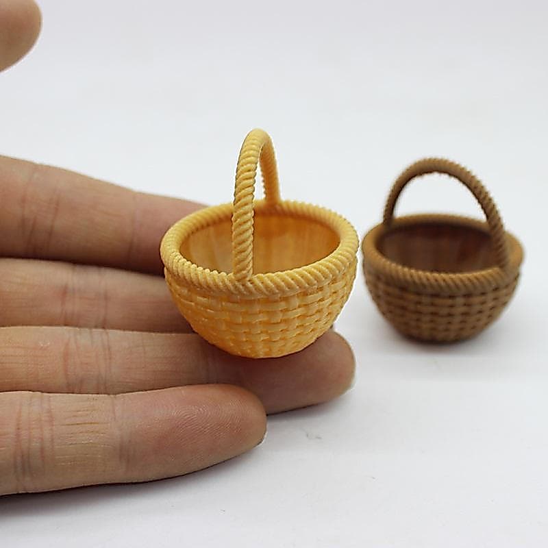 Decorador Casa De Bonecas Em Miniatura Cesta Portátil Mini Simulação Vegetal Cena Decoração Acessórios Brinquedos Novo