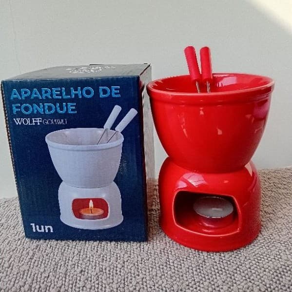 Aparelho Fondue Wolff vermelho 2 pessoas 400ml