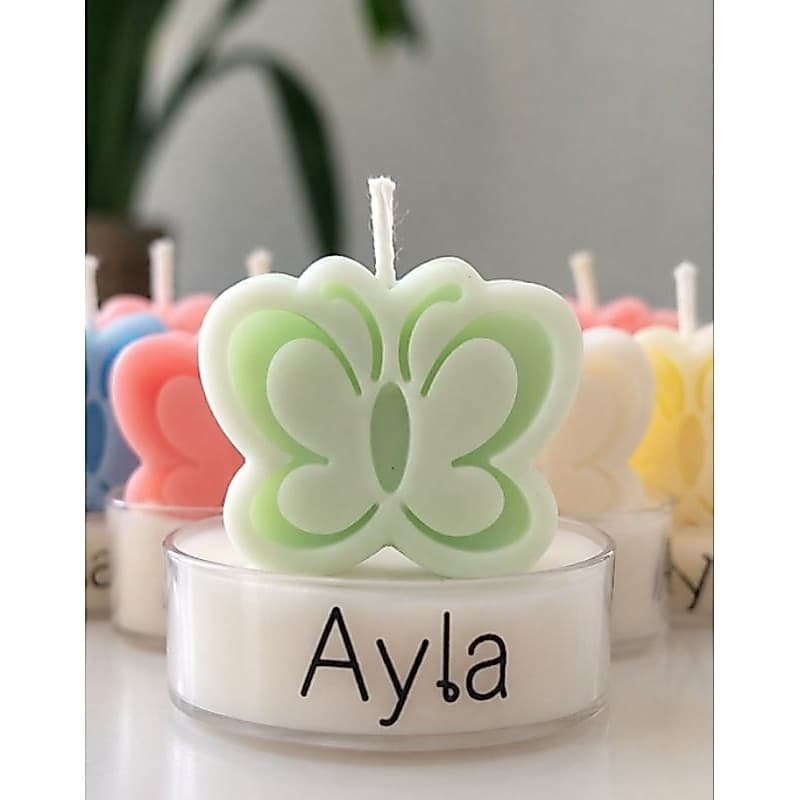 Lembrancinha kit velas aromática mini borboletas no acrílico🦋
