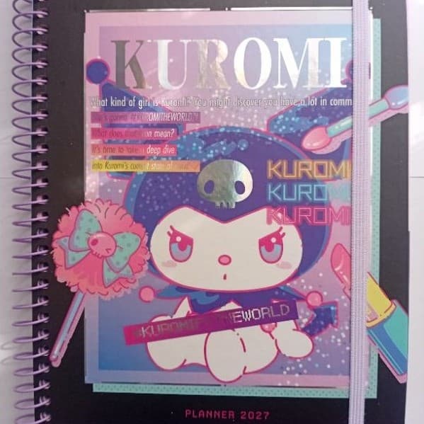 Agendas espiral planner 2027 Kuromi 160 páginas.