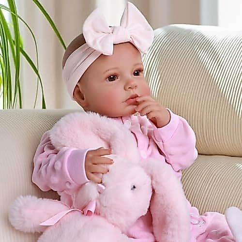Pijama rosa reborn boneca menina 100% silicone crianças bonecas