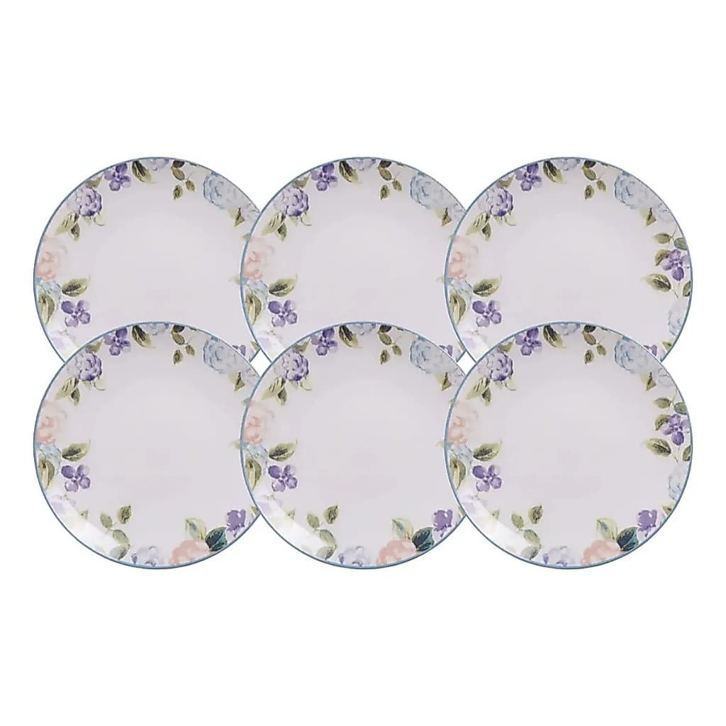 Kit 6 Pratos De Sobremesa Porcelana Decorada Aura Tramontina