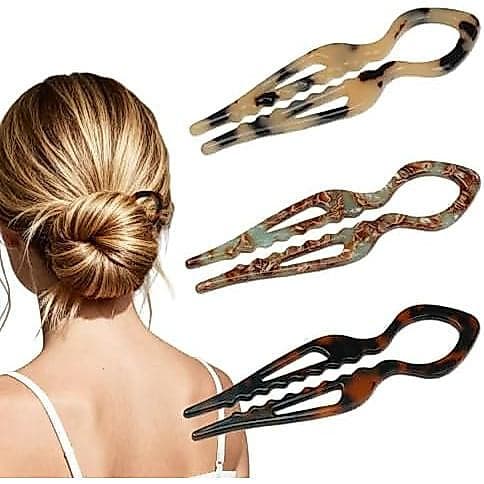Conjunto de 3 peças de presilhas de cabelo femininas de alta qualidade, adequadas para todos os tipos de cabelo. Presilh