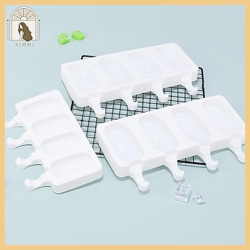 * XIMM * Bandeja Premium Para Fazer Picolés Silicone 4 Cavidades Liberação Fácil