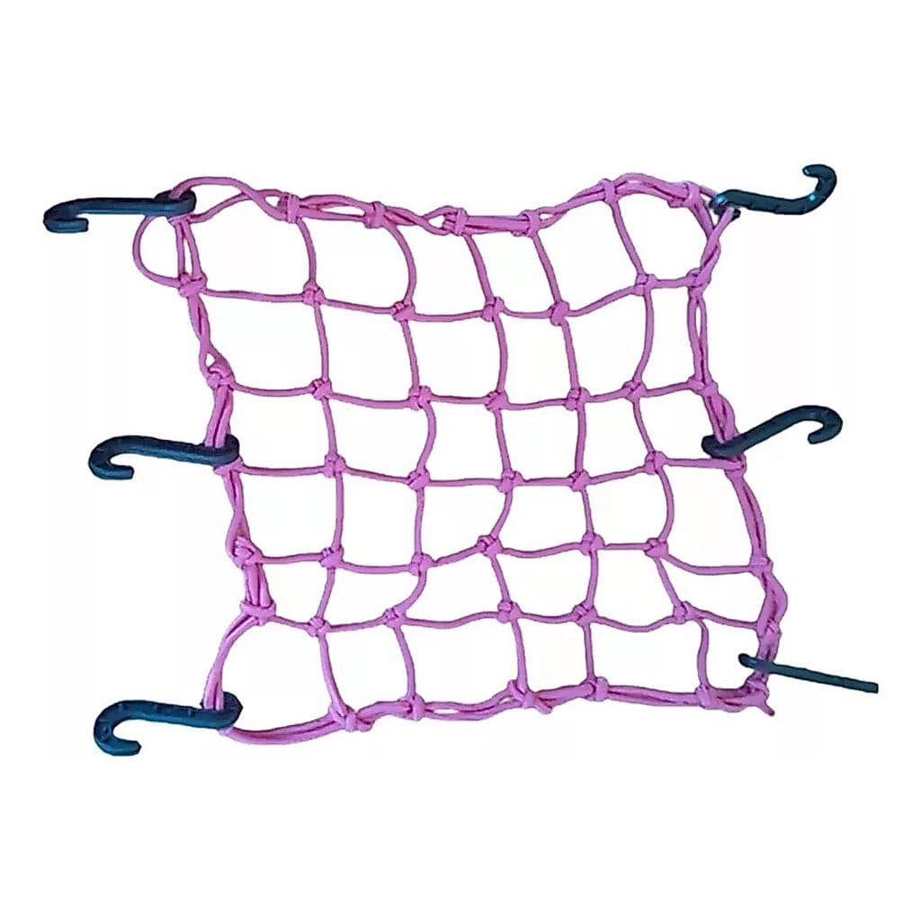 Rede Elástica Aranha Moto Bagageiro Redinha Rosa Pink 35x35