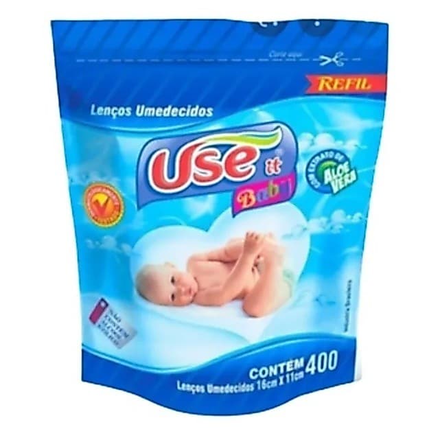 Kit Pacotão Com 6 Refil Com 400 Lenços Umedecidos -Total 2400 Unidade  USE IT ATACADO