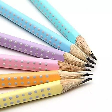 Lápis Preto Triangular com Grip Tons Pastéis  Faber Castell un