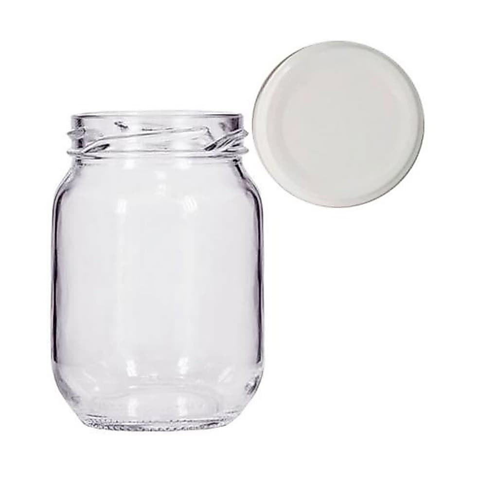 Tampa Para Vidro De Conserva Branca - 63mm - 10 unidades