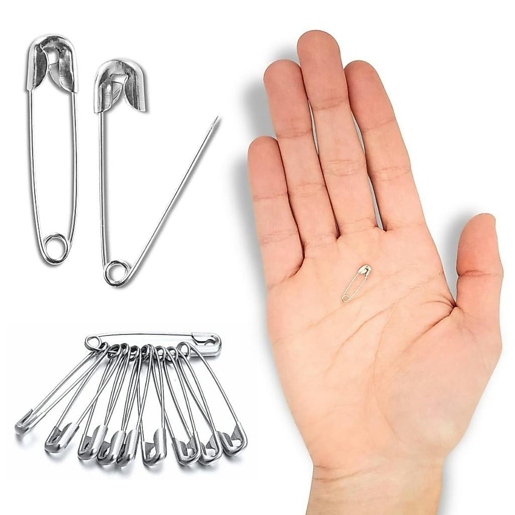 Kit Mini Alfinete De Segurança 1000 unidades Prata OU Dourado Níquel N°000 19 MM ou 22 MM Armarinho