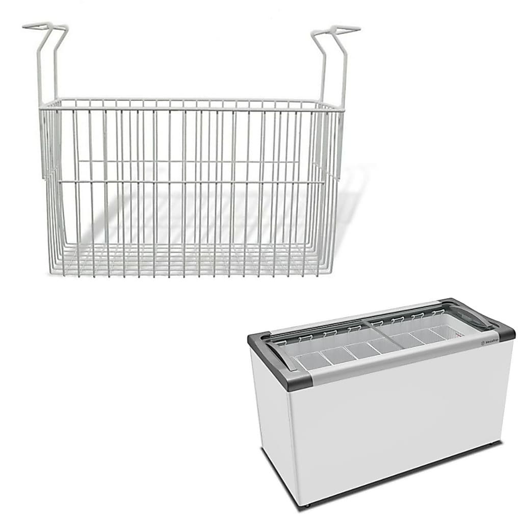Cesto Organizador para Freezer Geladeiras Picolés Frutas Polpas Horizontal Electrolux Metalfrio
