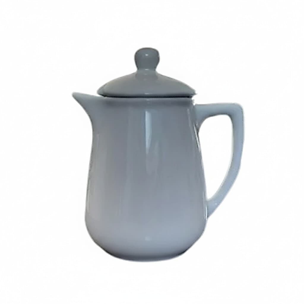 Bule 450ml Café Chá e Leite C/Tampa - Porcelana Branca,VAI AO FORNO E MICRO ONDAS