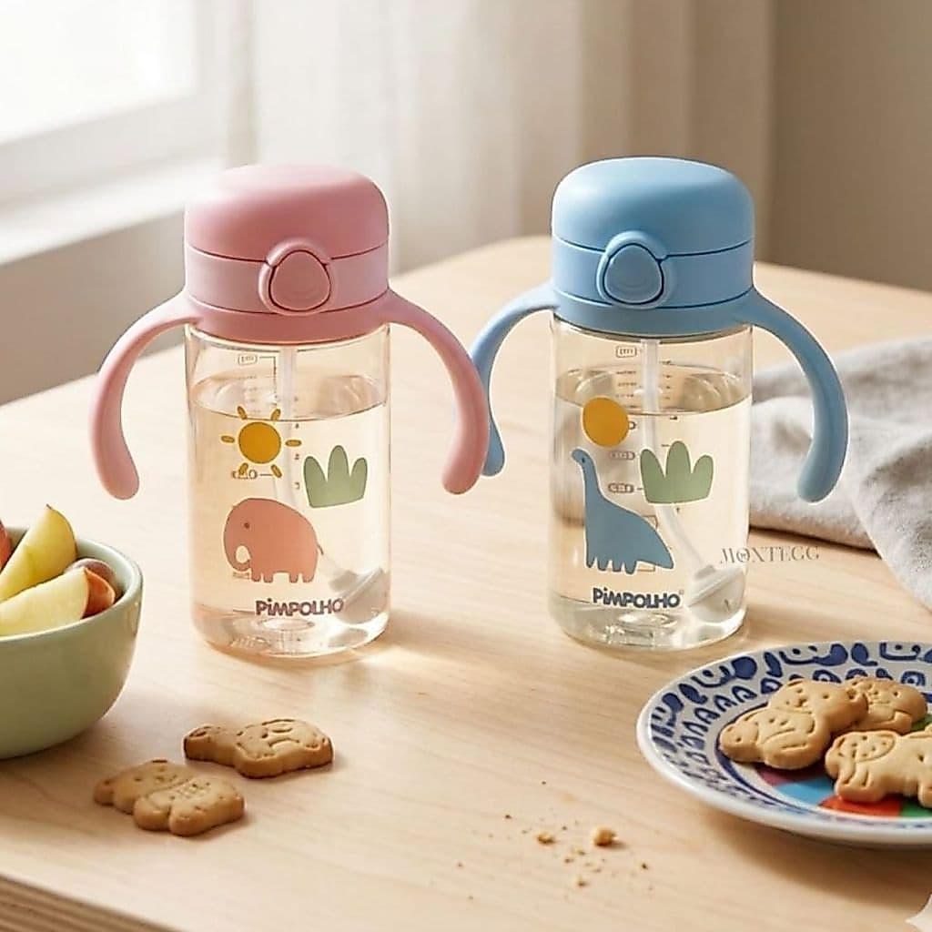 Copo de Treinamento Pimpolho Ultra Resistente PPSU 240ml Copo de Transição Garrafinha Infantil