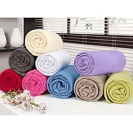 Lençol de Cama Casal Padrão Avulso Liso com Elástico Microfibra